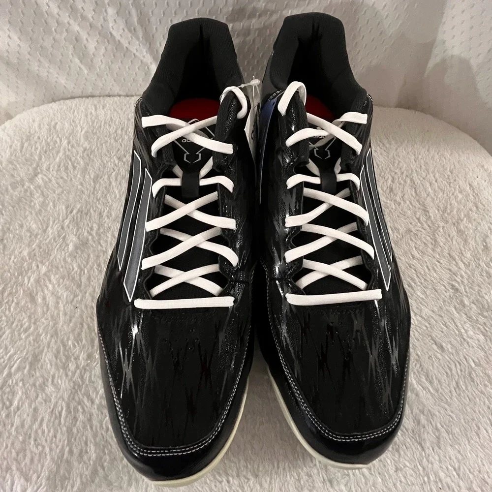 Adidas PowerAlley 2 TPU Men's Metal Baseball Cleats Size 15 Black White (D73940)